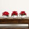 Nearly Natural Poinsettia Christmas Artificial Floral Arrangements - 9" - Set of 3